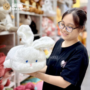 Thỏ Bông Trắng Nằm Sleepy Rabbit