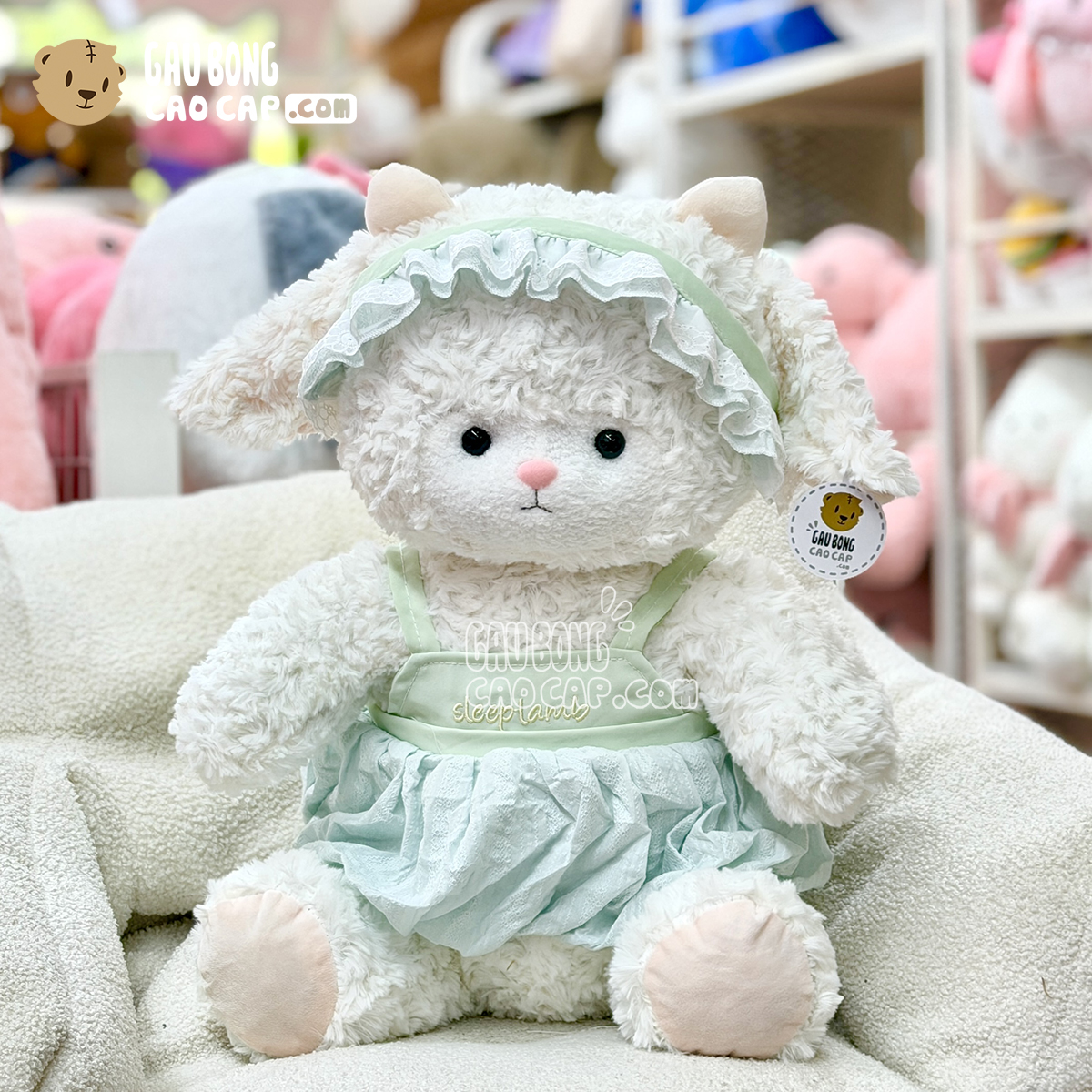 Cừu Bông Ngồi Mặc Yếm SleepLamb