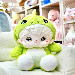 Gấu Bông Baby Three Little Boy cosplay Khủng Long xanh lá