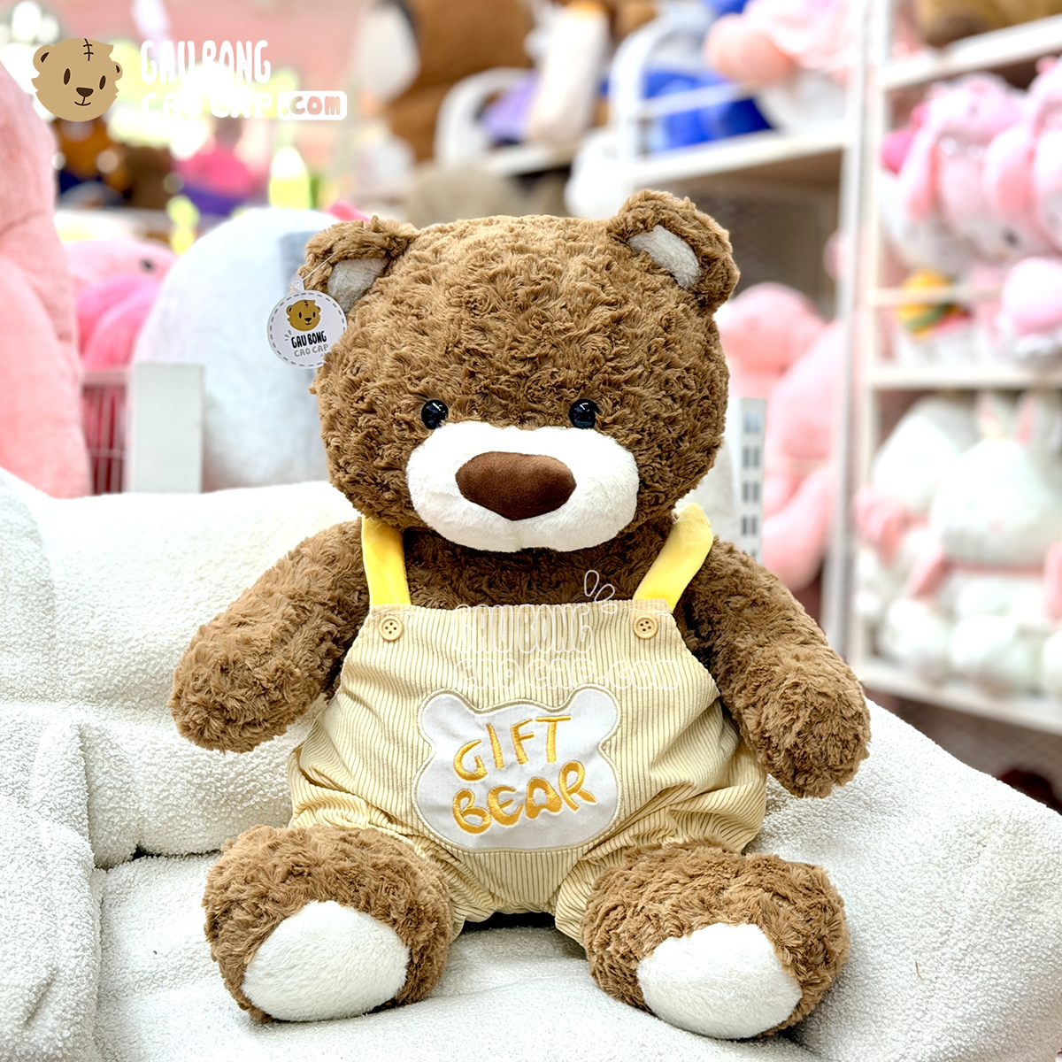 Gấu Teddy Nâu Mặc Yếm Gift Bear