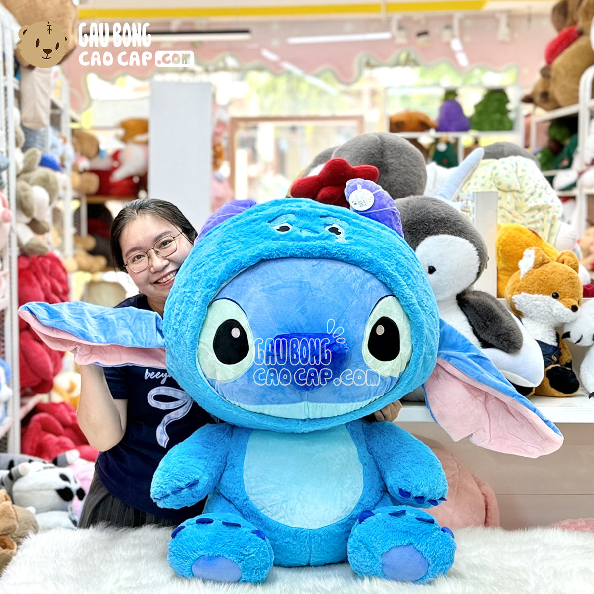 Gấu Bông Stitch Xanh cosplay Monster