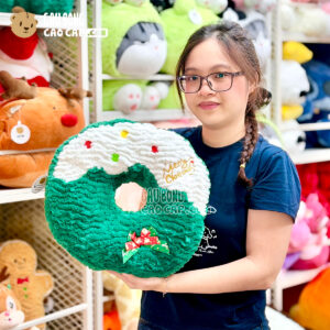 Gấu Bông Vòng Hoa Noel