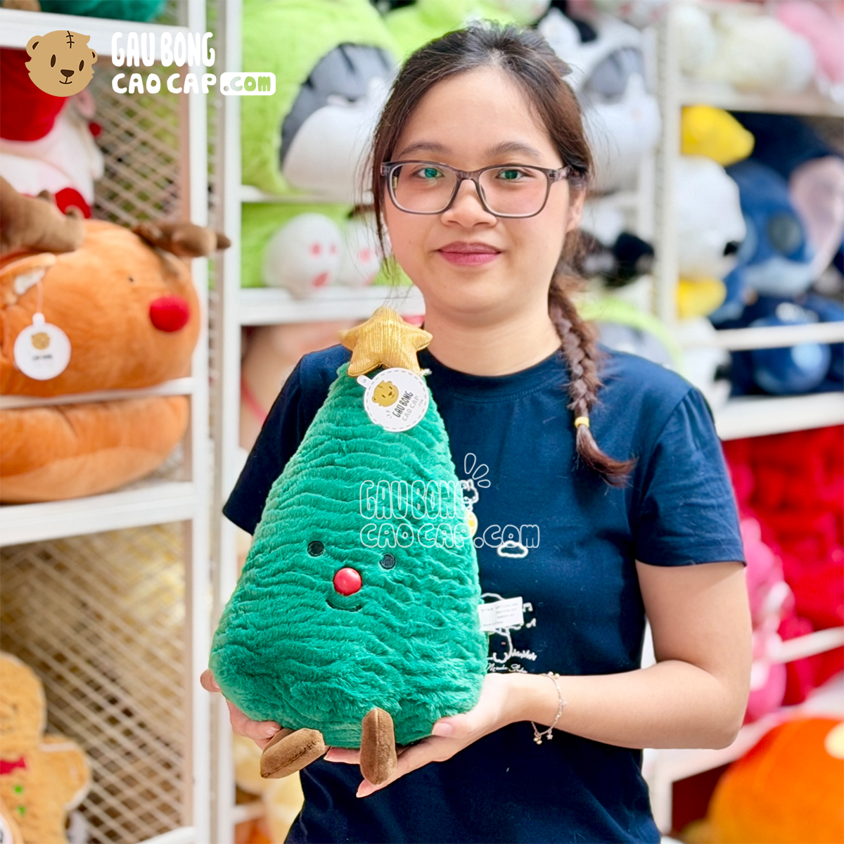 Gấu Bông Cây Thông Noel biểu cảm lông Smooth