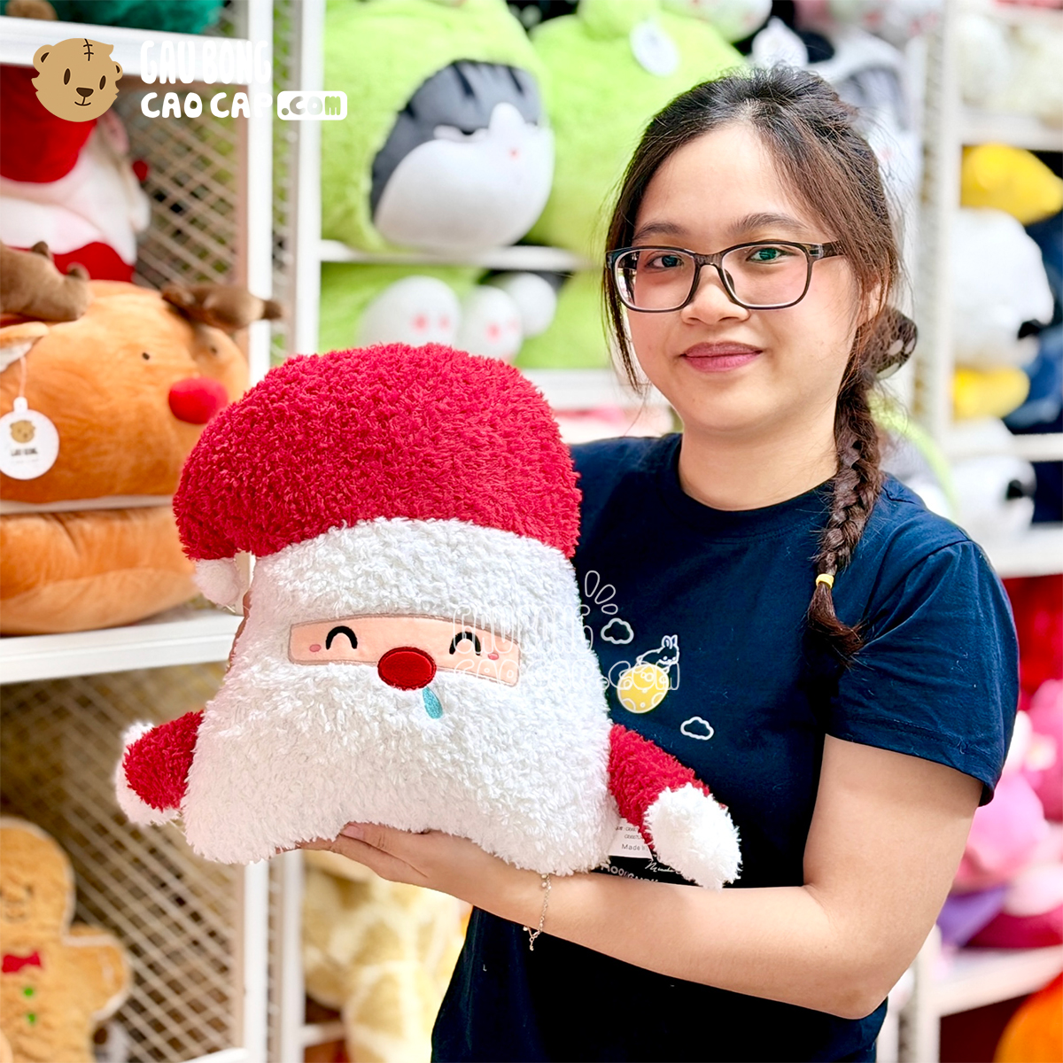 Gấu Bông Ông Già Noel lông cừu