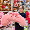 Gối ôm Heo Bông hồng đeo nơ