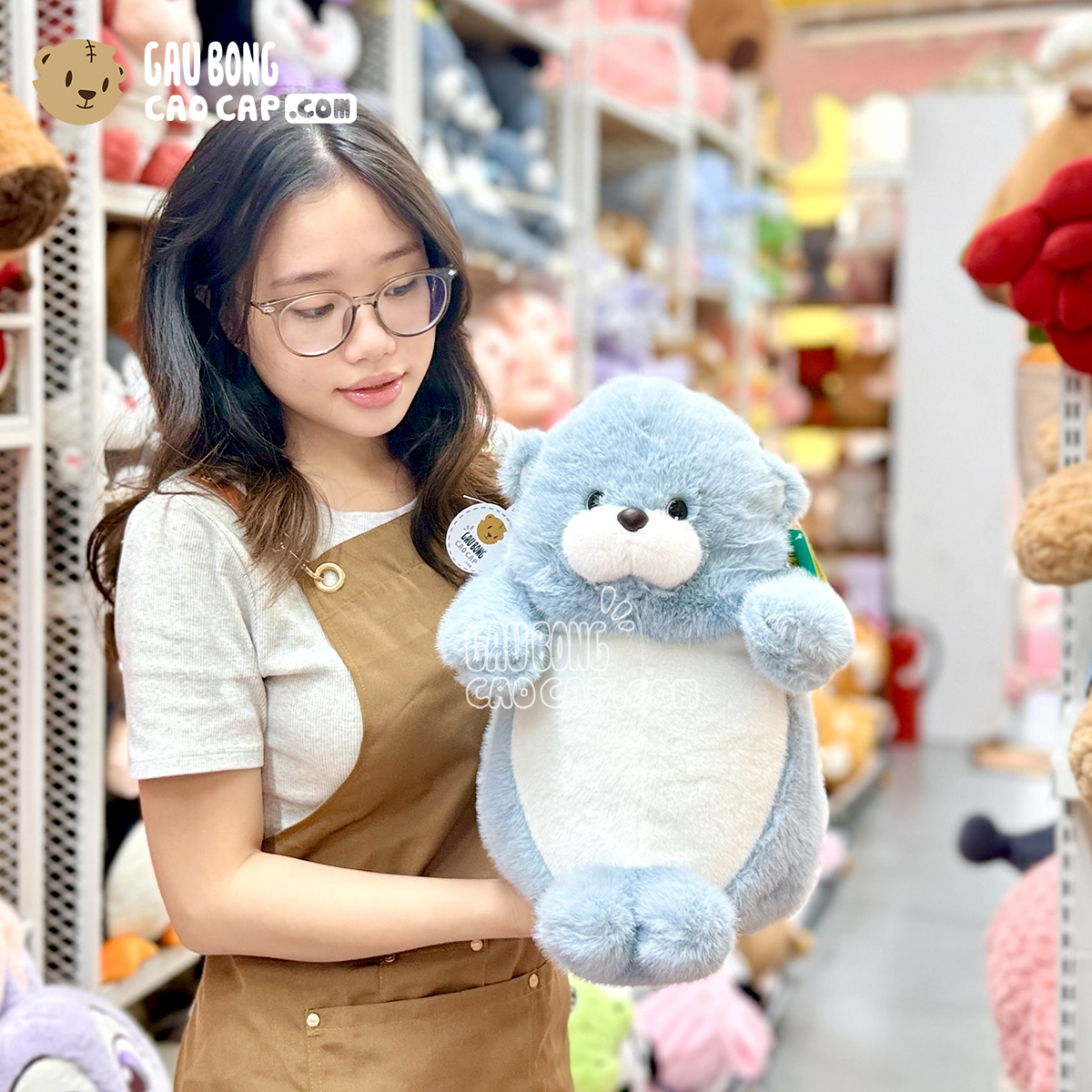 Gấu Bông Hải Cẩu Baby xám