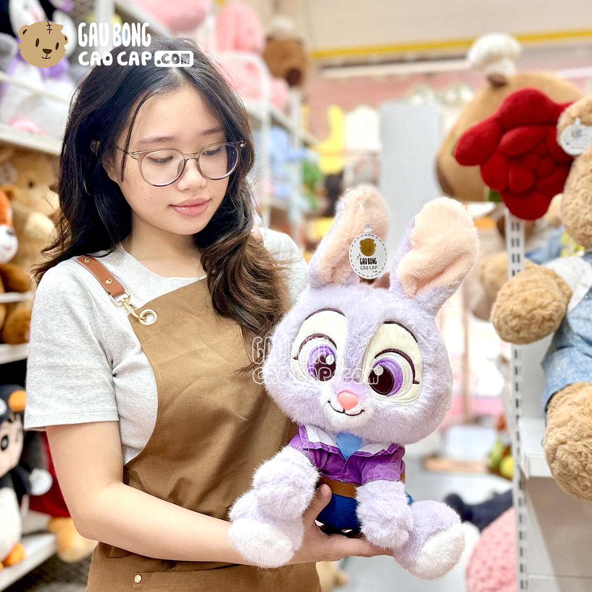Thỏ Bông Judy Hopps Zootpia ngồi lông Smooth Cao Cấp
