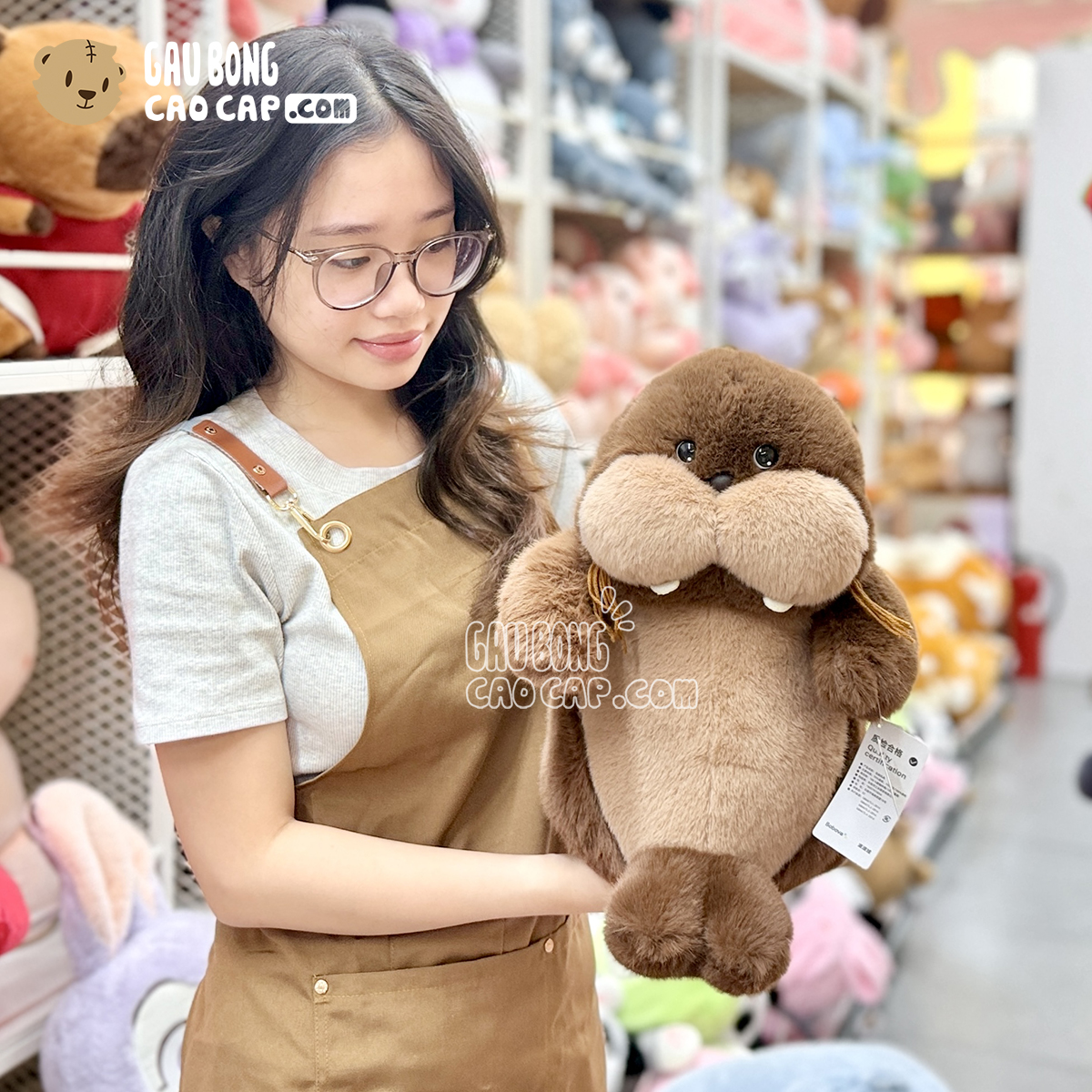 Gấu Bông Hải Cẩu Baby nâu