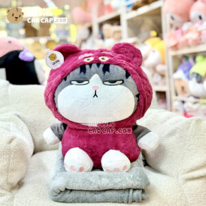 Mèo Bông Hoàng Thượng cosplay Lotso Dâu có mền 2in1