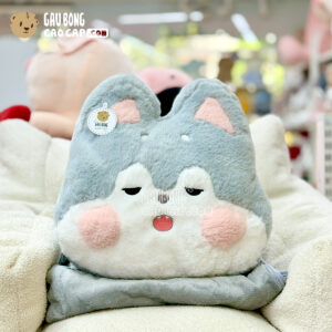 Chó Bông Husky má hồng có mền 2in1