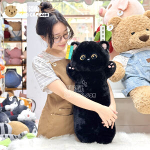 Gấu Bông Mèo Mun Baby gối ôm dài
