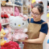 Gấu Bông Hello Kitty Mặc Đầm Voal Chấm Bi Lấp Lánh
