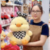 Vịt Bông Vàng Lông Smooth Đeo Nơ Caro