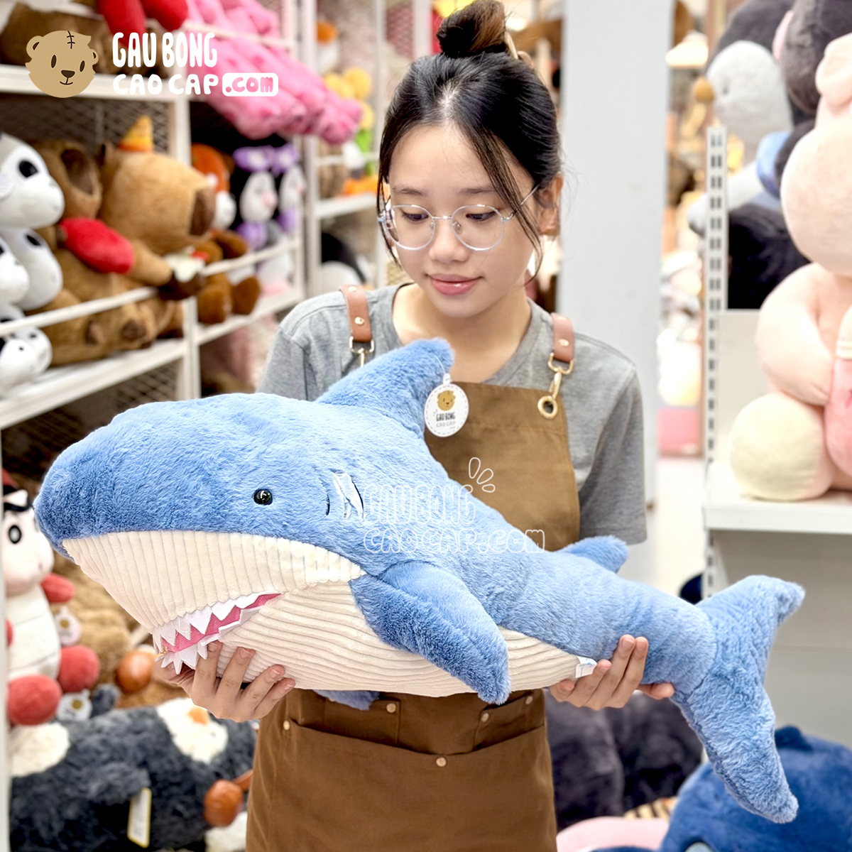 Gấu Bông Cá Mập Baby Shark lông mịn