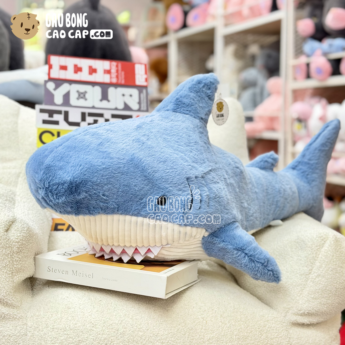 Gấu Bông Cá Mập Baby Shark lông mịn