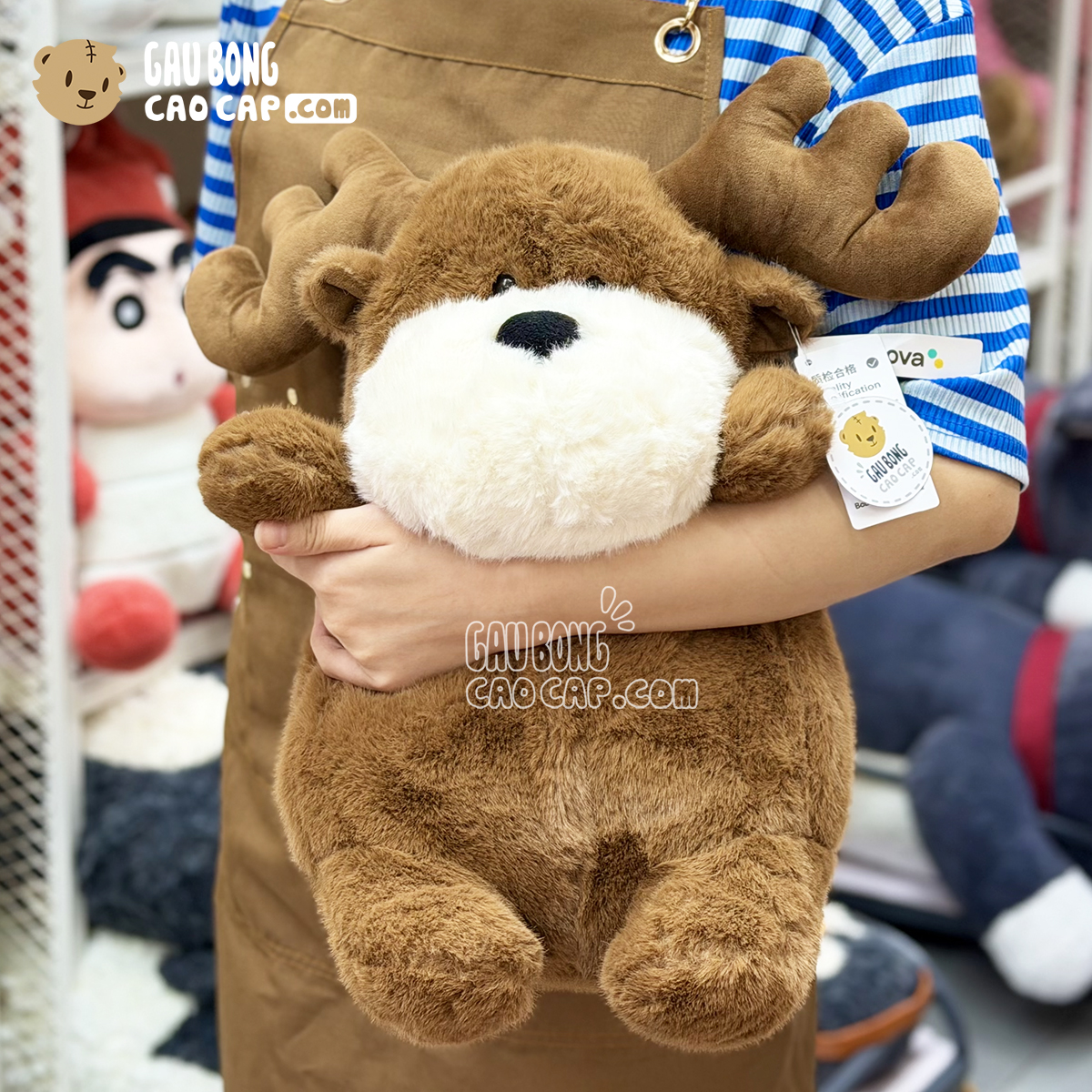 Gấu Bông Tuần Lộc Baby Lông Mịn Bobova