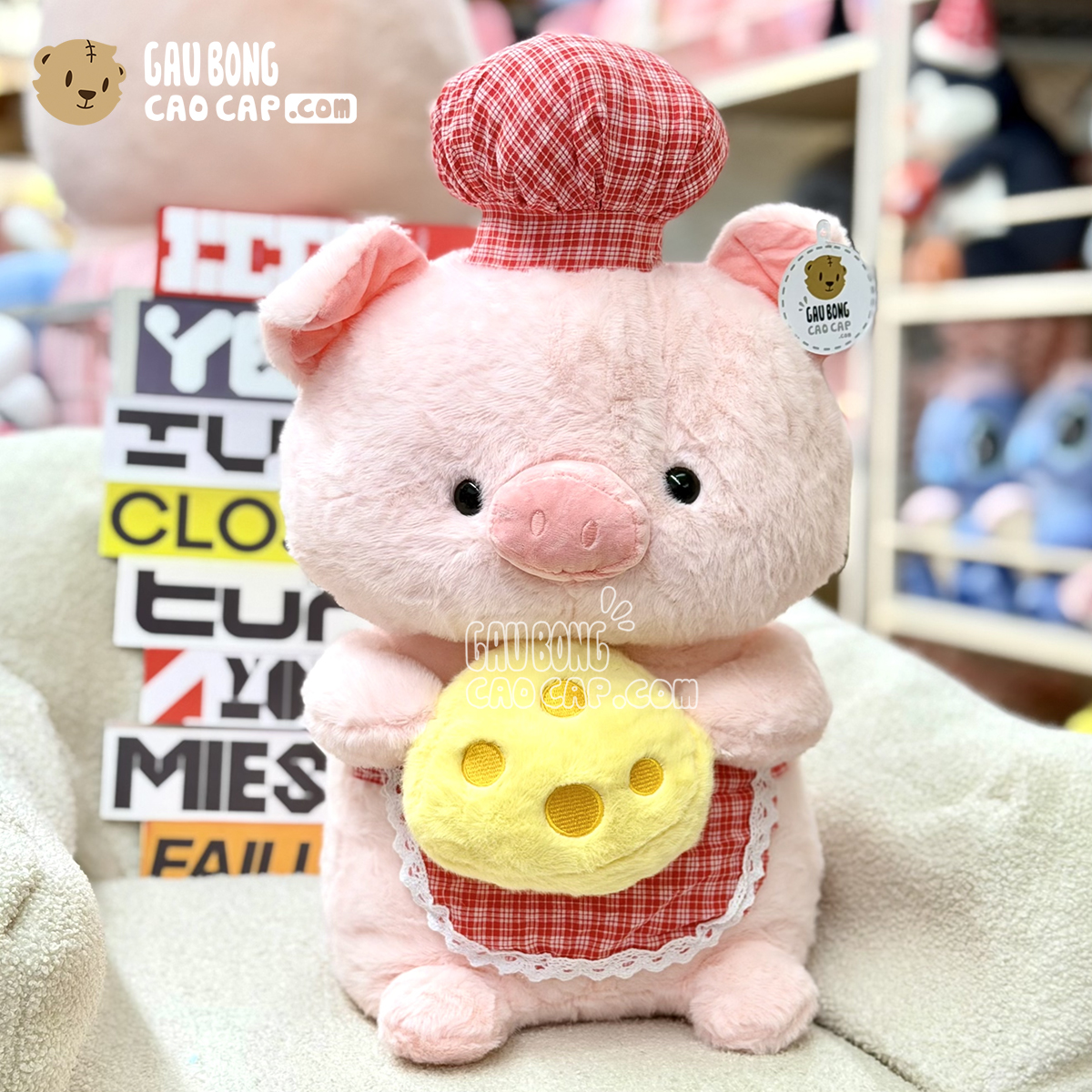 Heo Bông Đầu Bếp ômm Phô mai 