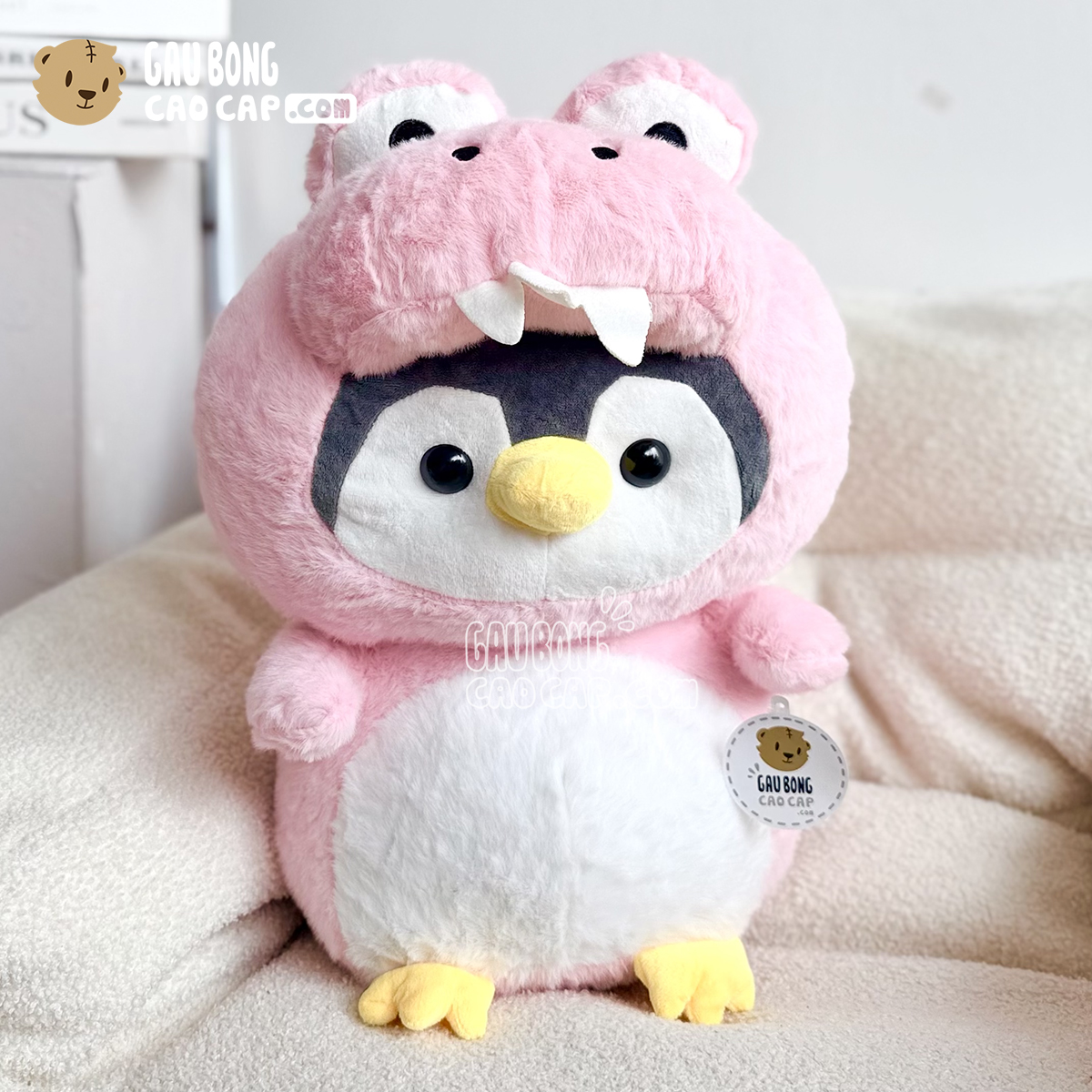 Gấu Bông chim Cánh Cụt Đội Lốt Khủng Long