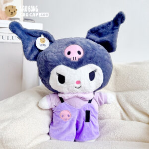 Gấu Bông Kuromi Đứng Mặc Yếm Tím