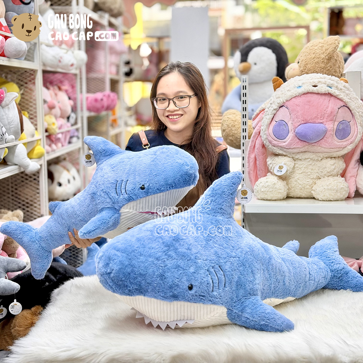 Gấu Bông Cá Mập Baby Shark lông mịn