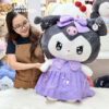 Gấu Bông Kuromi Đầm Tím Cổ Sen Đính Nơ