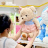 Gấu Teddy Đeo Nơ Mặc Đầm Cherry
