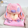 Gấu Bông Stitch Angel hồng có mền 2in1
