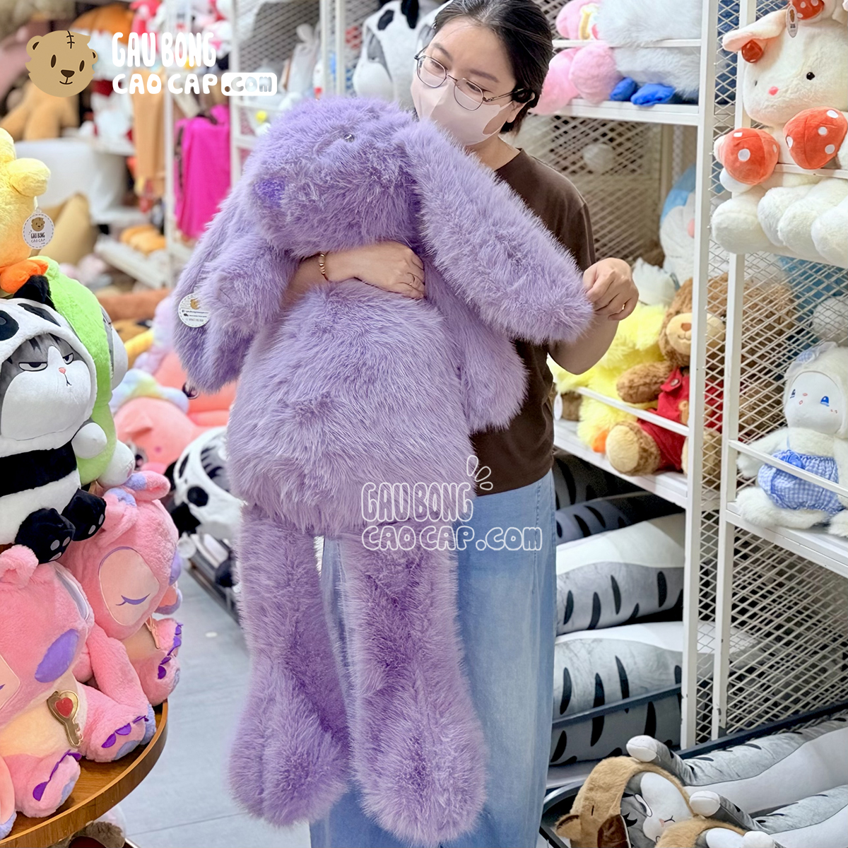 Thỏ Bông Jellycat Lông Kim Chồn Cao Cấp 